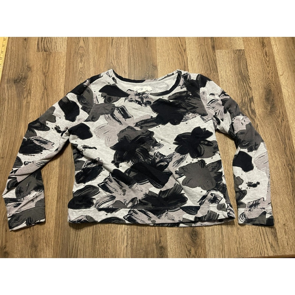 L.O.G.G Shirt, Women's Size Medium, Black Gray, Long Sleeve, Allover Print